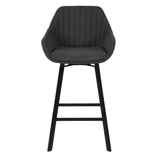 Chaise de bar pivotante gris foncé
