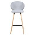 Chaise de bar tissu gris clair